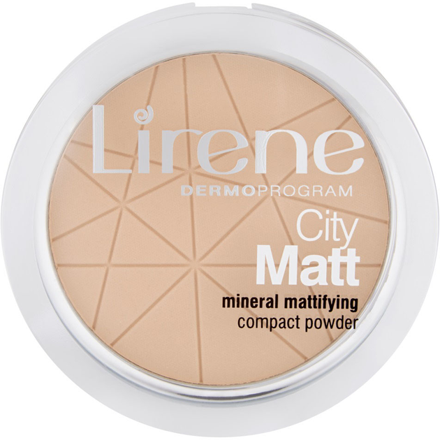Пудра для обличчя Lirene City Matt Mineral Mattifying Compact Powder мінеральна матуюча 01 Прозора 9 г (5900717699014) - зображення 1
