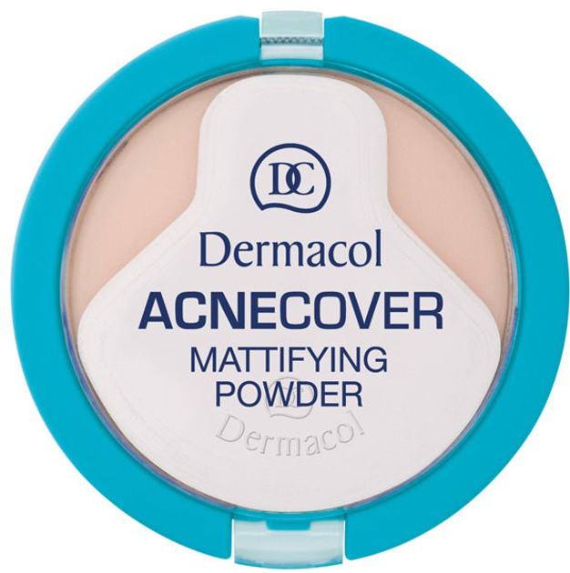 Puder do twarzy Dermacol Acnecover Mattifying Powder matujący w kompakcie 01 Porcelain 11 g (8595003933735) - obraz 1