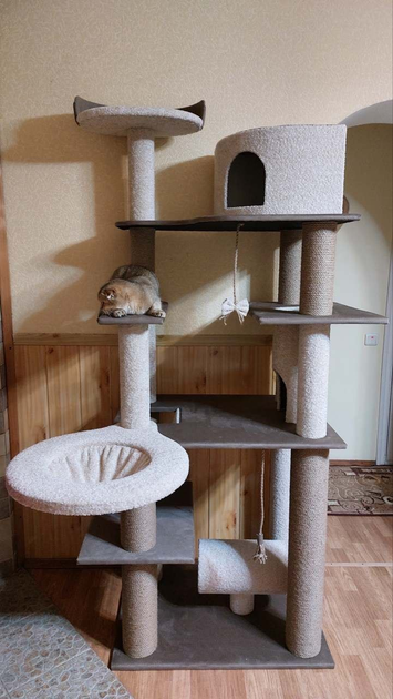 Настенный игровой комплекс для кошек «Высокий Тауэрн»