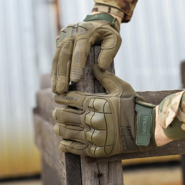 Тактические перчатки Полнопалые M-Pact 3 защитные Mechanix MX-FIT Размер XXL Olive - изображение 2