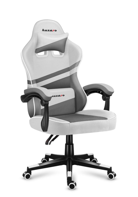 Игровое компьютерное кресло HUZARO FORCE 4.4 White Mesh Обивка ткань ...