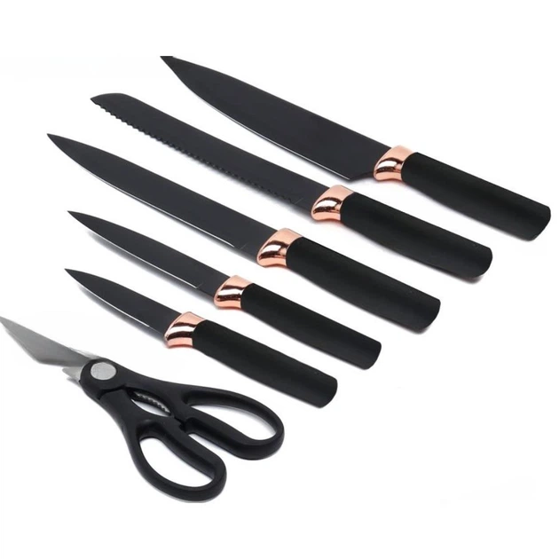 Набор кухонных ножей на подставке Knife Set 7 предметов из нержавеющей стали - изображение 4