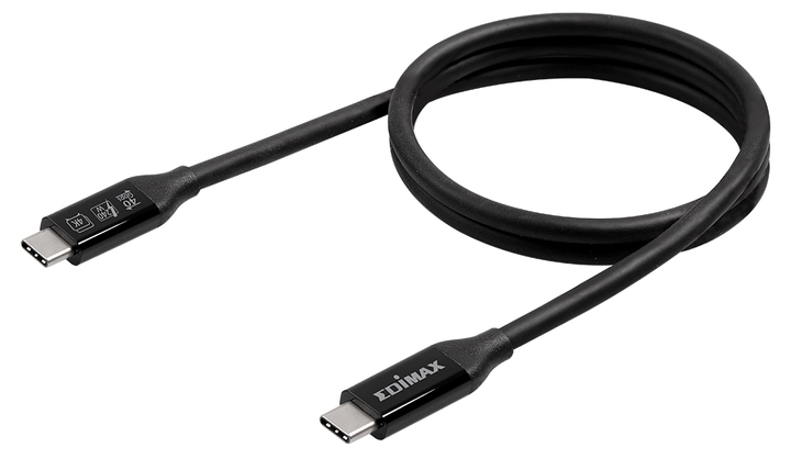 Кабель Edimax USB 4 Type-C Thunderbolt 3 2 м Чорний (IKUML2W1) - зображення 1