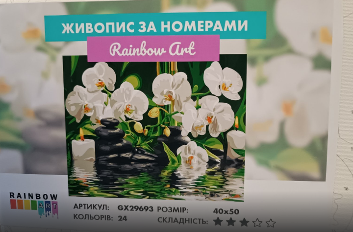 Картина по номерам Спокойствие орхидей 40х50 см Rainbow Art