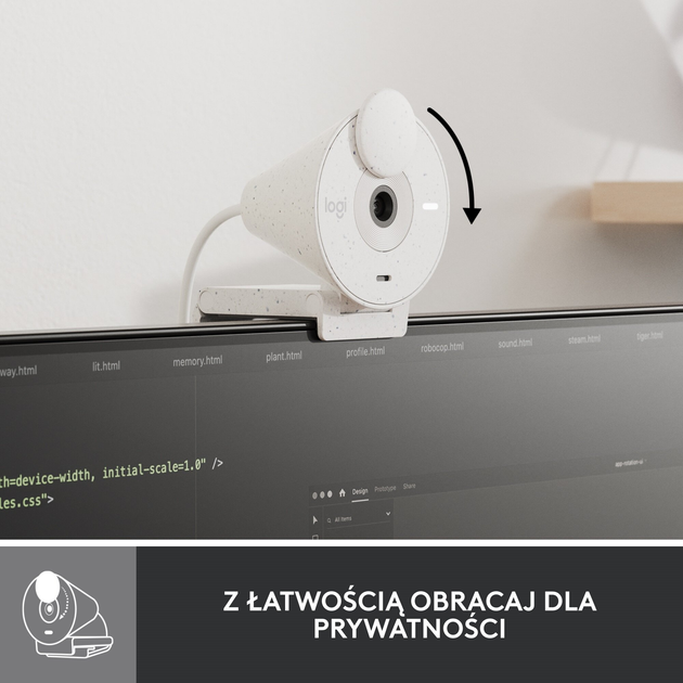 Kamera internetowa Logitech Brio 300 FHD biała (960-001442) - obraz 5