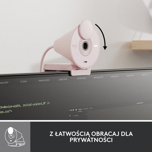 Kamera internetowa Logitech Brio 300 FHD Rose (960-001448) - obraz 9
