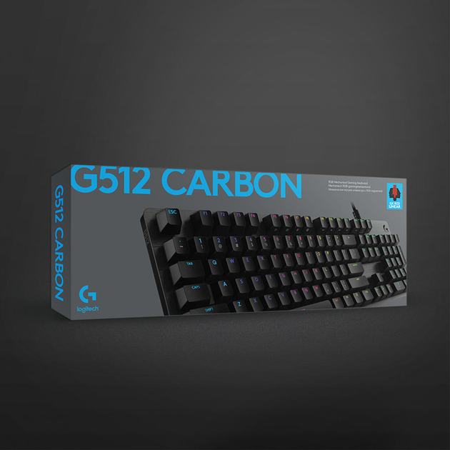 Клавіатура провідна Logitech G512 Carbon Lightsync RGB GX Red USB Black (920-009370) - зображення 10