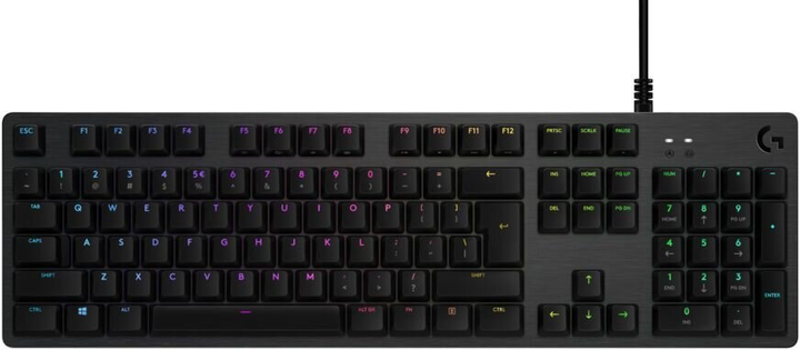 Клавіатура дротова Logitech G512 Carbon Lightsync RGB GX Brown USB UA Black (920-009352) - зображення 2