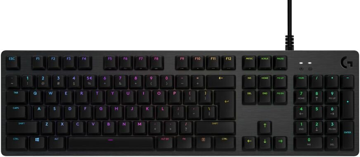 Klawiatura przewodowa Logitech G512 Carbon Lightsync RGB GX Brown USB Black (920-009352) - obraz 1