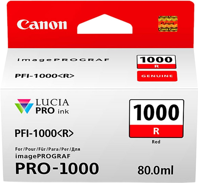 Tusz Canon PFI-1000 Red (0554C001) - obraz 1