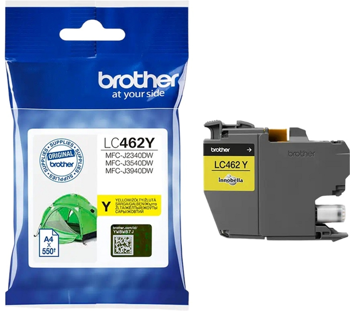 Tusz Brother LC462Y Yellow (4977766816212) - obraz 1