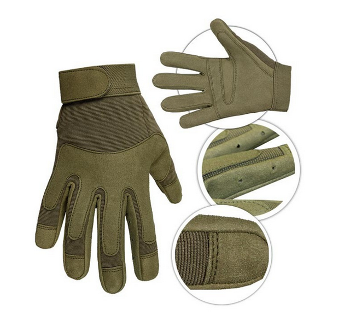 Тактичні рукавички Mil-Tec ARMY OLIVE 12521001 M - зображення 1