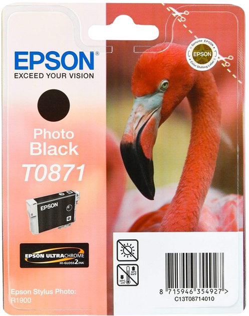 Tusz Epson Stylus Photo R1900 Photo Black (C13T08714010) - obraz 1