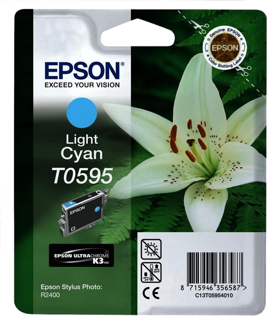 Tusz Epson Stylus Photo R2400 Light Cyan (C13T05954010) - obraz 1