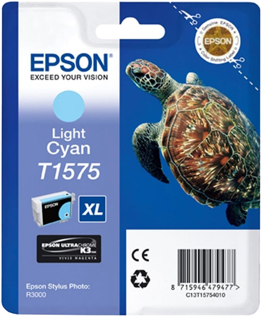 Tusz Epson Stylus Photo R3000 Light Cyan (C13T15754010) - obraz 1