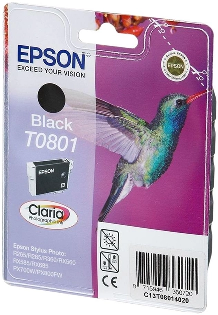 Tusz Epson Stylus Photo R265 Black (C13T08014011) - obraz 1