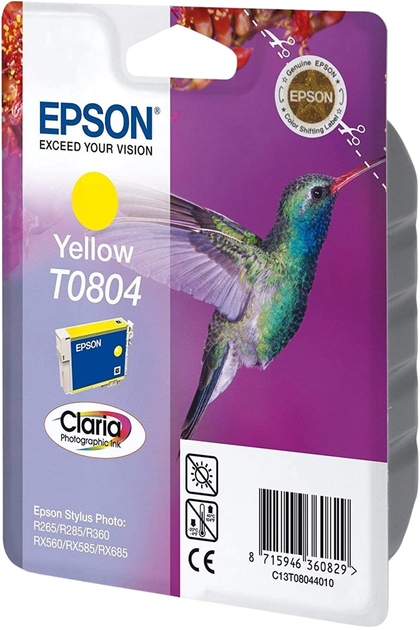 Tusz Epson Stylus Photo R265 Yellow (C13T08044011) - obraz 1