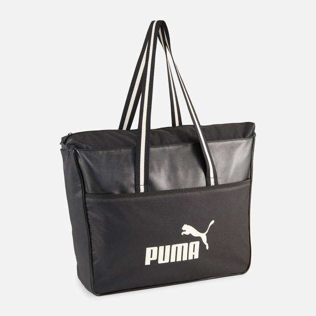 Сумка шопер жіноча Puma Campus Shopper 9032801 Чорна (4099685698028) - зображення 1