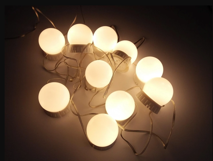 LED Подсветка для зеркала с пультом 10 ламп с регулировкой яркости и ...