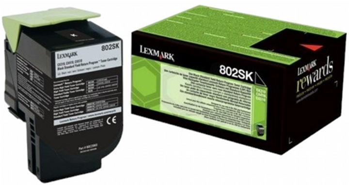 Тонер-картридж Lexmark 802SK Black (734646481298) - зображення 1