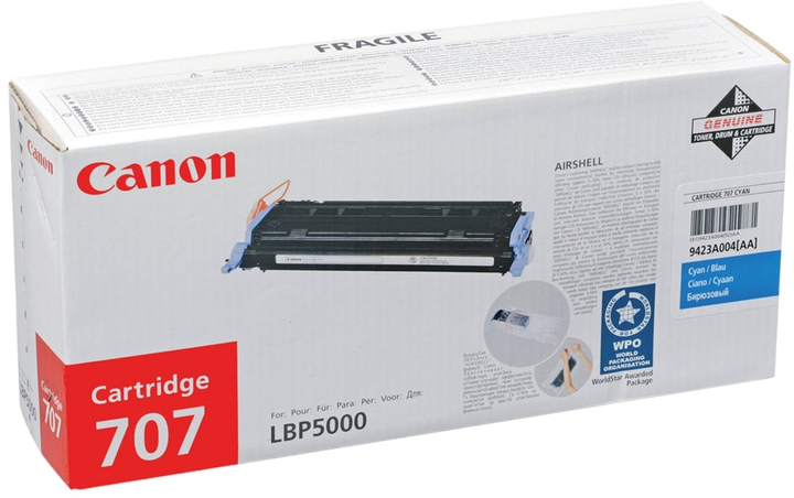 Toner Canon 707 Cyan (4960999270456) - obraz 1