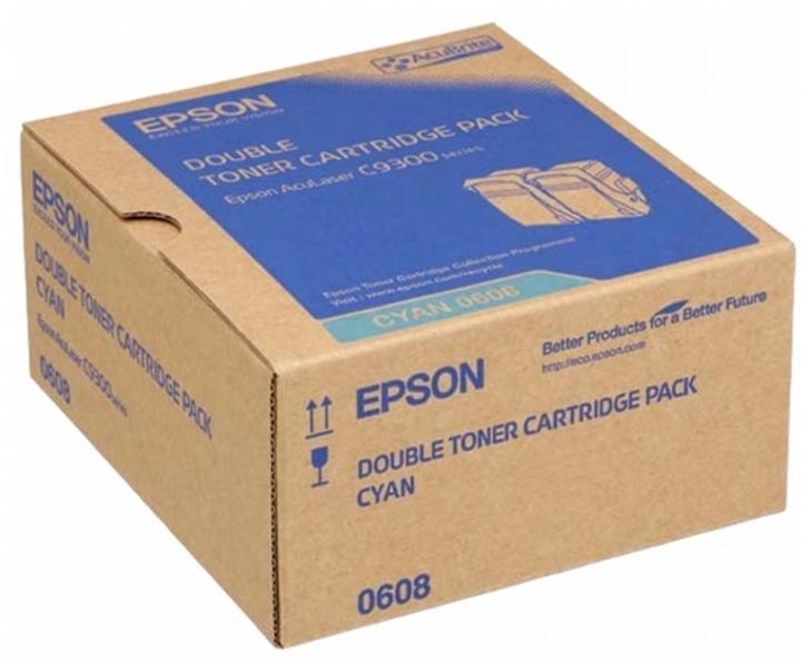 Zestaw kartridży Epson AcuLaser C9300 Twin Pack 2 szt Cyan (8715946481319) - obraz 1