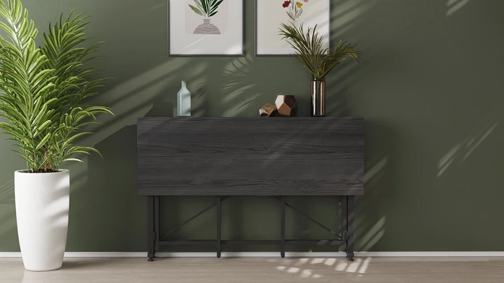 Стол-книжка трансформер Орион 3 Ferrum-decor 750x1150x880 Черный металл ДСП Сосна Кембра 16 мм (ORI303) - изображение 5
