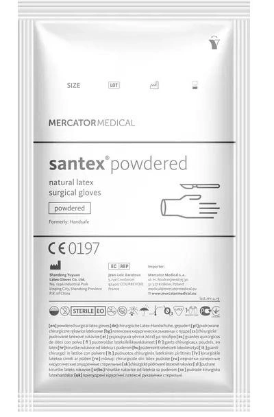 Рукавички хірургічні латексні Mercator Medical Santex Powdered 6.5 Кремові 1 пара (00-00000166) - зображення 1