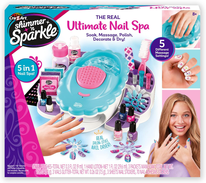 Zestaw do manicure Cra-Z-Art ShimMer 'n Sparkle Ultimate Nail Spa 5 in 1 (0884920655065) - obraz 1