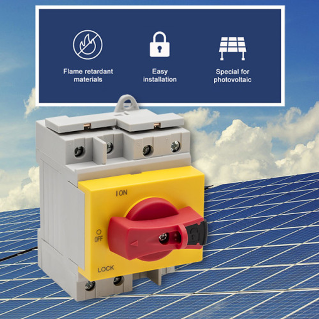 Rozłącznik Qoltec DC isolator z funkcją blokady 1200V 32A 8kV - obraz 4