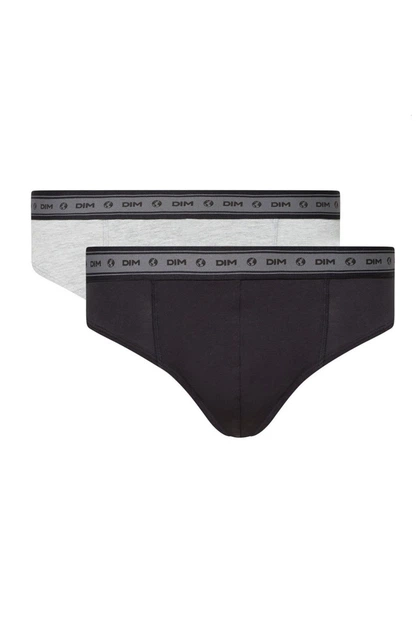 Труси сліп, 2 штуки DIM 56(3XL) Чорний-сірий (noir/gris p.) (94332) - зображення 3