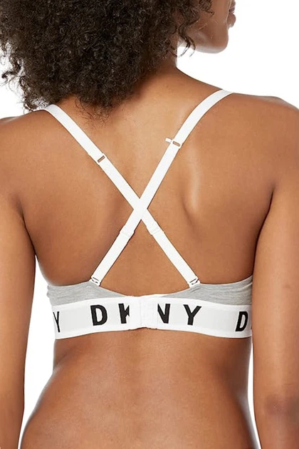 Топ с уплотнённой чашкой DKNY 85B Серый (heather grey) (94251) - Фото 4 Топ с уплотнённой чашкой DKNY 85B Серый (heather grey) (94251) - изображение 4