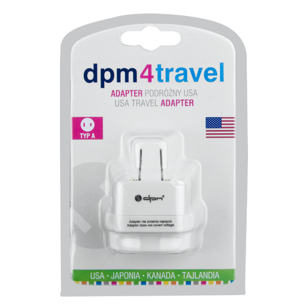 Adapter podróżny DPM do gniazda typu A PF01US-W biały (5906881219850) - obraz 9