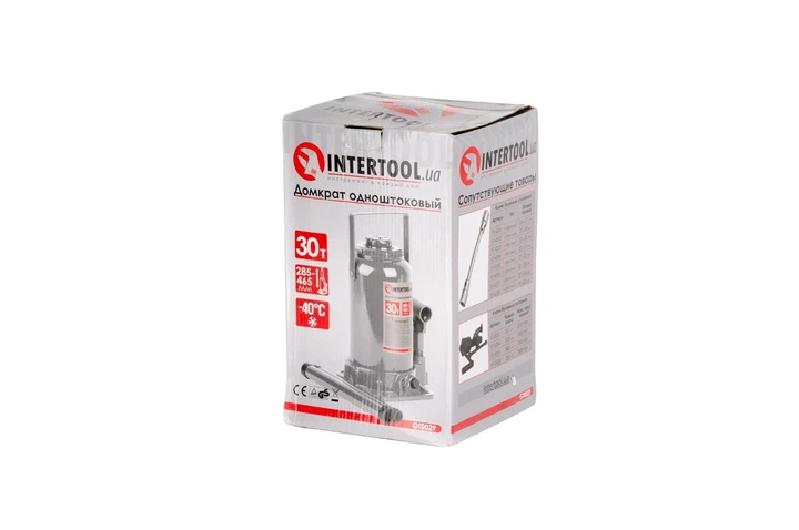 Гидравлический домкрат Intertool 30 т одноштоковый для подъема автомобилей и грузов высота 285-465 мм (D-IT_22-C) - изображение 5