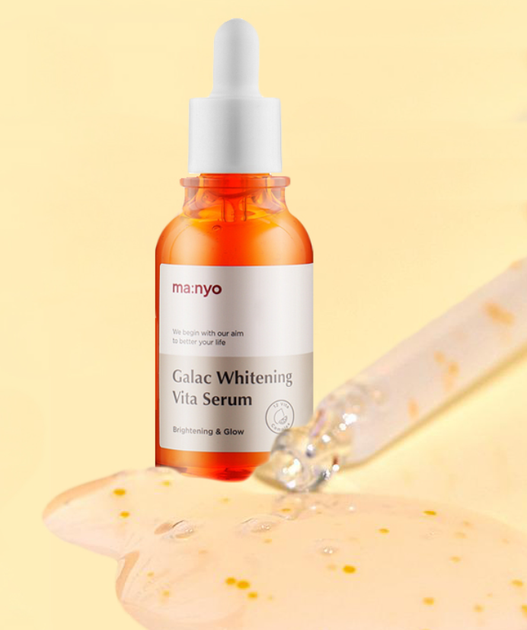Сыворотка осветляющая с галактомиссисом и витаминным комплексом Manyo Galac Whitening Vita Serum 30ml - изображение 3