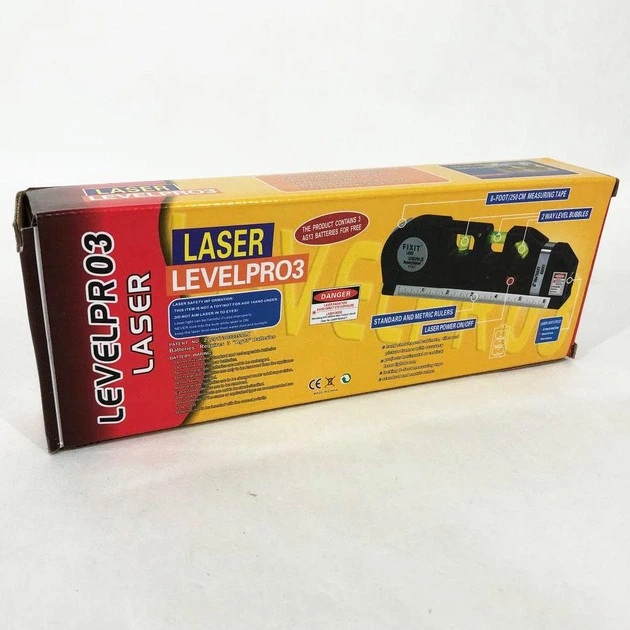 Лазерний рівень Laser Level Pro 3 з NK-232 вбудованою рулеткою - зображення 2