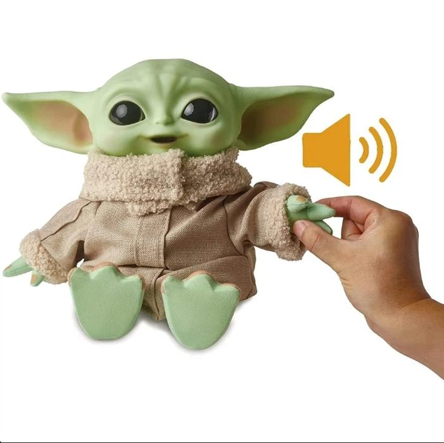 Інтерактивний іграшка Mattel Малюк Йода в сумці Зіркові війни Грогу Мандалорець зі звуковими ефектами Star Wars Grogu - изображение 3
