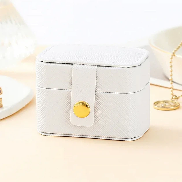 Шкатулка Casegrace SP-01244 White для колец и ювелирных изделий портативная компактная - изображение 3