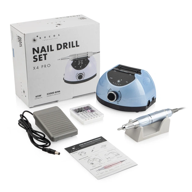Фрезер для манікюру Bucos Nail Drill X4 BLUE OCEAN 65 Ватт, 35 000 об./хв. - зображення 7