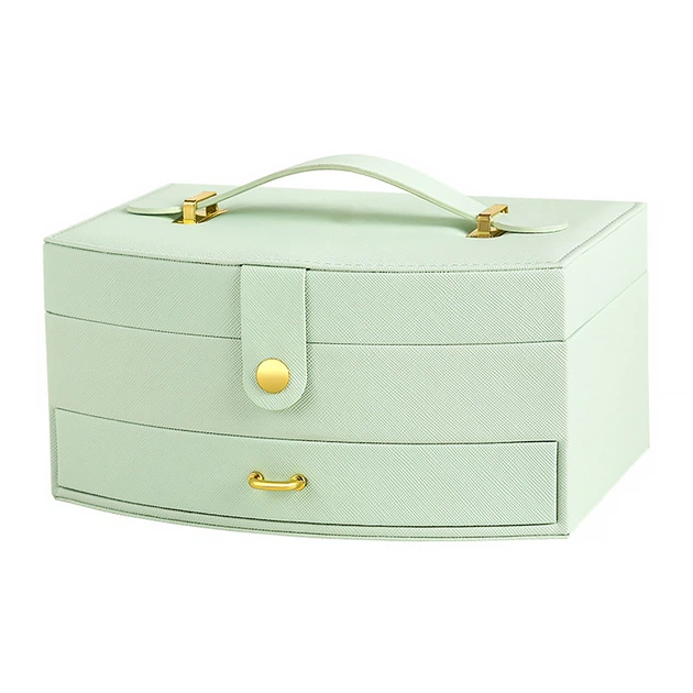 Шкатулка Casegrace SP-01245 Tiffany 20*15*10 для украшений и ювелирных изделий двухуровневая с зеркалом - Фото 2 Шкатулка Casegrace SP-01245 Tiffany 20*15*10 для украшений и ювелирных изделий двухуровневая с зеркалом - изображение 2