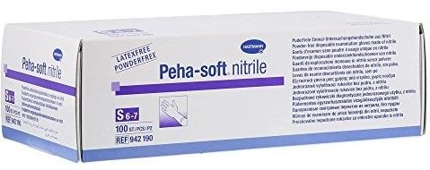 Медичні рукавички Hartmann Peha Soft нітрилові розмір S 100 шт (4049500744003) - зображення 1