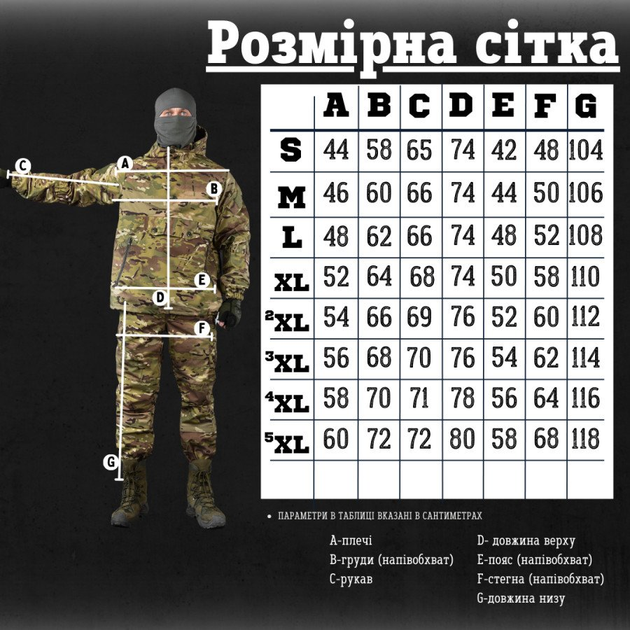 Тактичний костюм гірка анорак мультикам XXXL - зображення 2