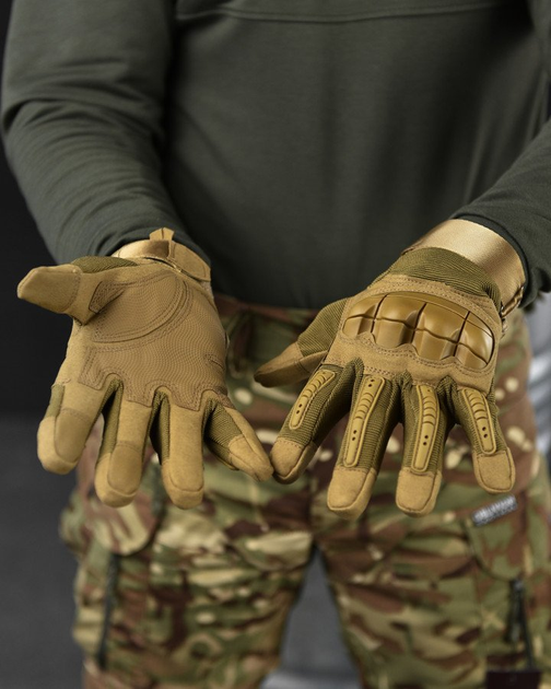 Тактические перчатки штурмовые военные полнопалые ол M - изображение 1