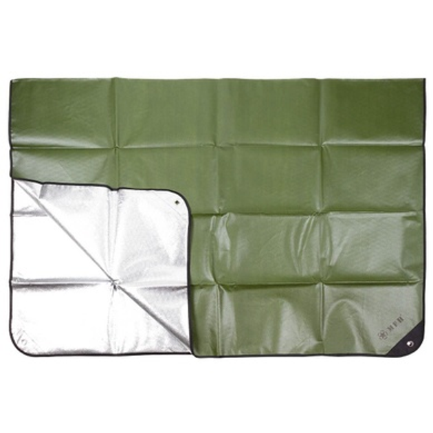 Брезент спасательный MFH Emergency Tarp Olive с алюминиевым покрытием - изображение 1