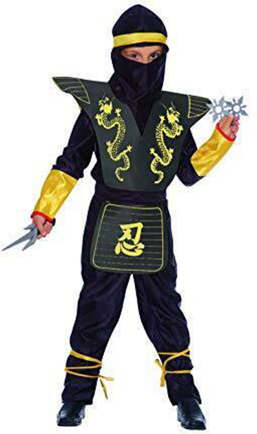 Strój karnawałowy Ciao Czarny Ninja 10-12 lat 135 cm (8026196976594) - obraz 1