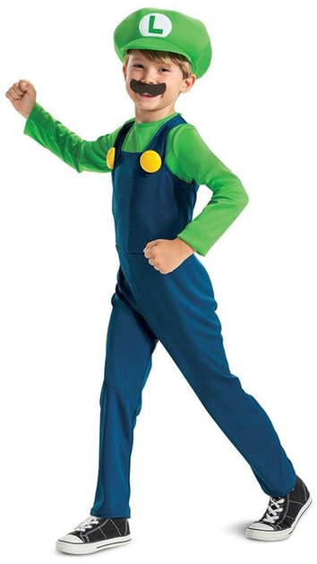 Strój karnawałowy Jakks Disguise Super Mario Luigi 5-6 lat 116 cm (0192995115804) - obraz 1