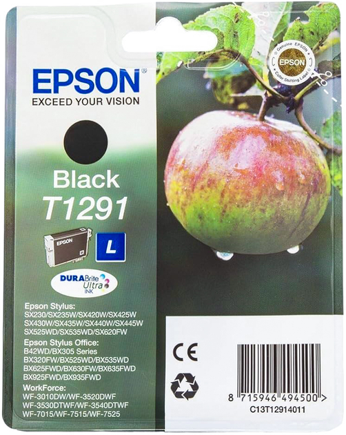 Картридж Epson T1291 DURABrite Ultra Ink Black (C13T12914011) - зображення 1
