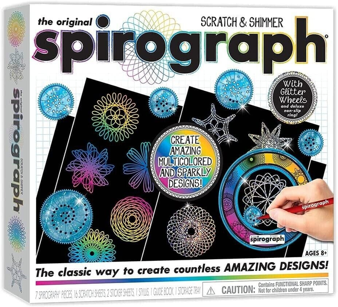Zestaw kreatywny PlayMonster Spirograph Scratch and Shimmer (0819441010352) - obraz 1