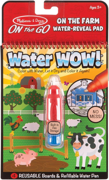 Kolorowanka wodna Melissa & Doug Water Reveal Pad Farm (0000772192323) - obraz 1