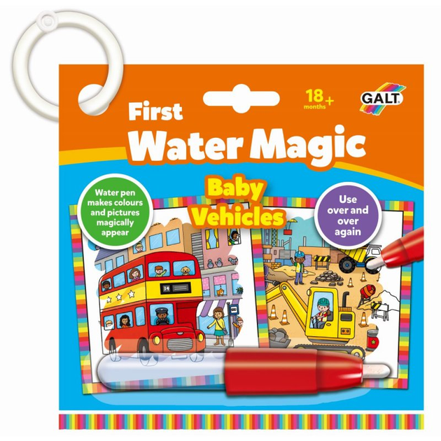 Kolorowanka wodna Galt First Water Magic Baby Vehicles (5011979623577) - obraz 1